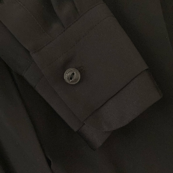 Rag & bone Black Wrap V-Neck Sleeve Blouse - Picture 2 of 5